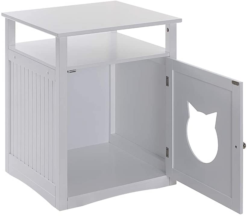 Nightstand Pet House, Litter Box Furniture Indoor Pet Crate, Litter