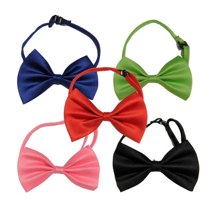 5 PCS ADJUSTABLE DOG BOW TIES (Random Colors)