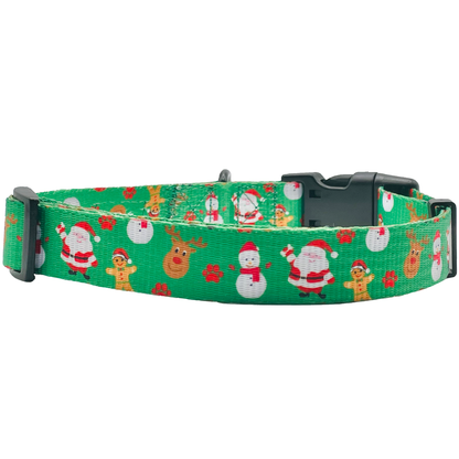 Christmas Festive Green Holiday Dog Collar