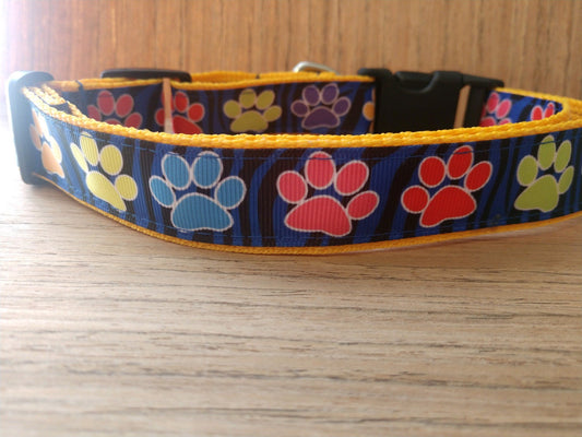 Leash/ Large/  Colorful Paw Prints