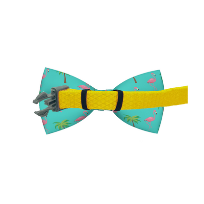 Flamingo Miami Vice Dog Bow Tie