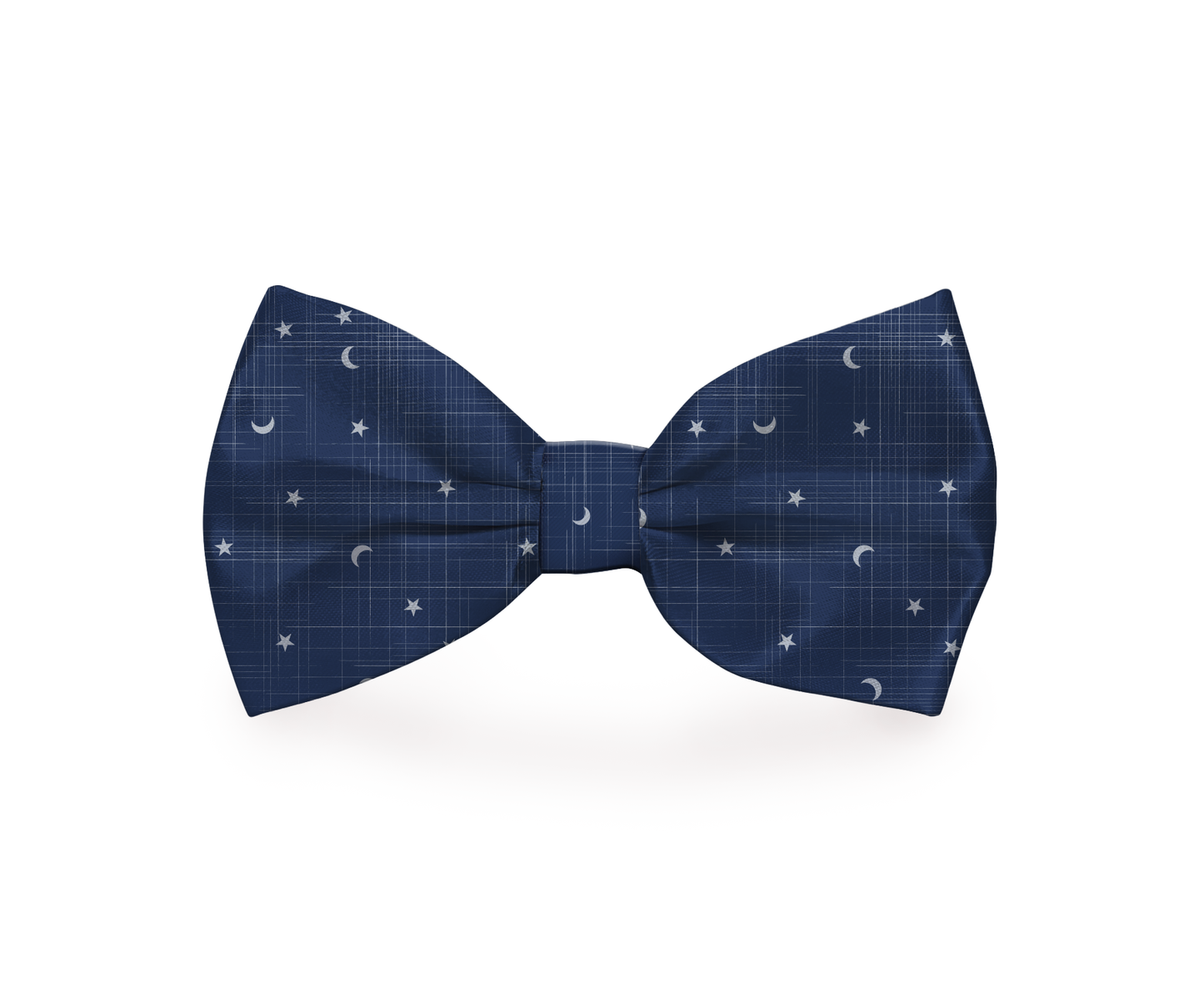 Moon & Stars Navy Blue Dog Bow Tie