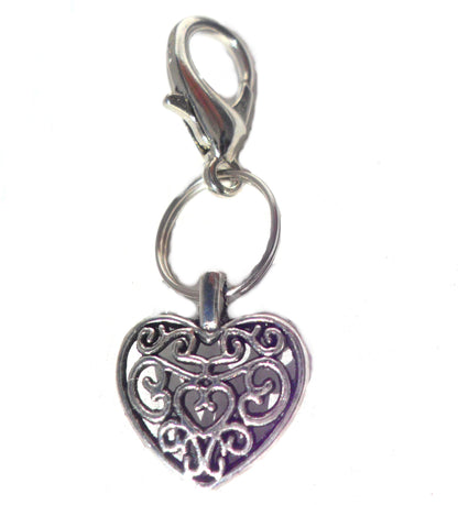 Filigree Heart Pet Charm