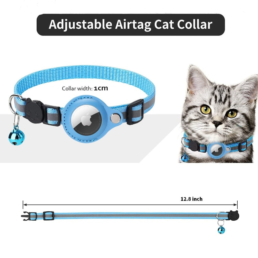 Reflective Airtag Case Collar for Cats and Dogs