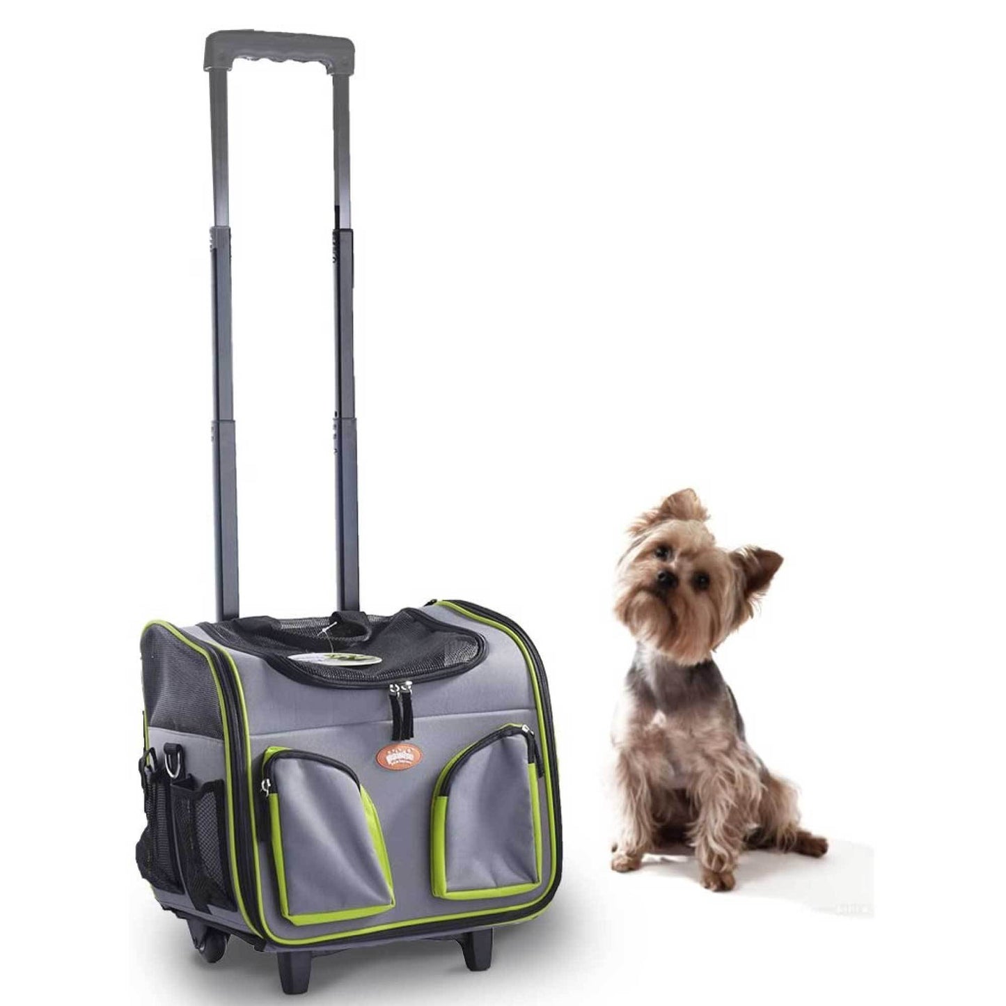 Pet Trolley Dog Cat Puppy Travel Wheeled Cart Portable Foldable