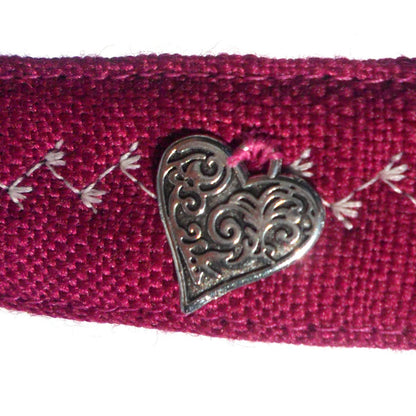 Prediletto Handmade Valentine Heart Dog Collar