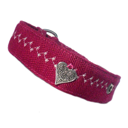 Prediletto Handmade Valentine Heart Dog Collar