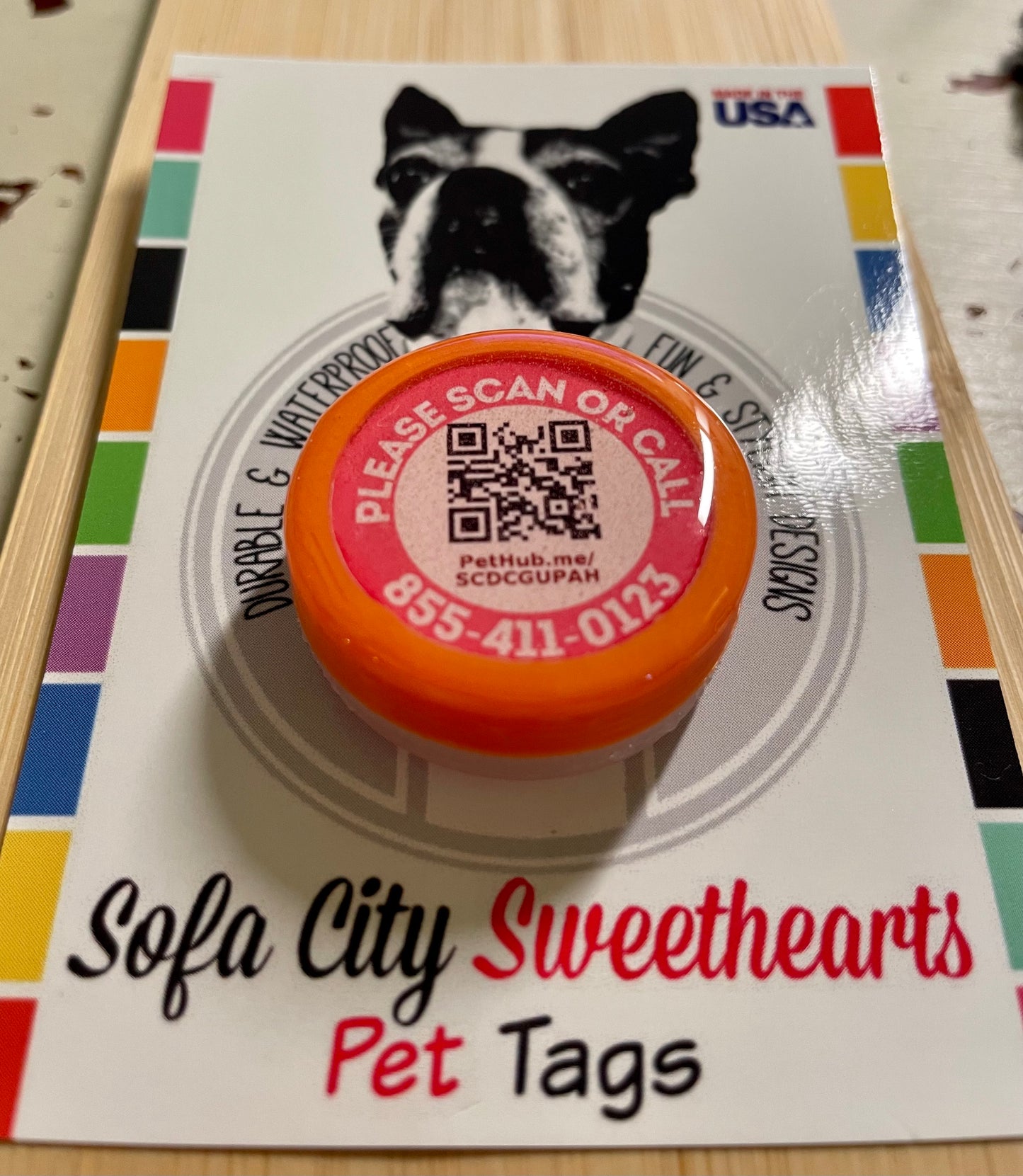 Wholesale pack of 20 QR Code Pet ID Tags with Free Pet Profile