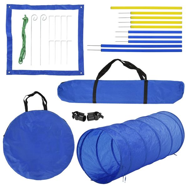 PawHut Dog Agility Starter Kit Pet Outdoor Exercise Training Set