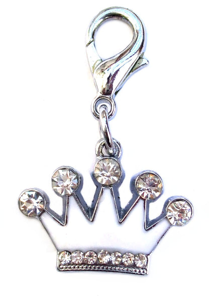 Angel Crystal Enamel Crown Charm