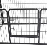 PawHut 49" 4 Panel Black Pet Playpen  Heavy Duty Puppy Cat Dog Pen