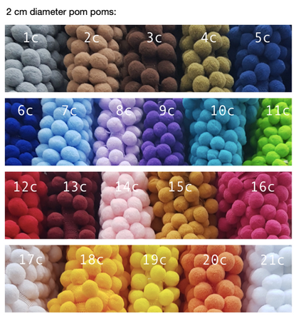 Saveplace® Round Pet Mat - Various Colors Pom Poms, 2 Sizes