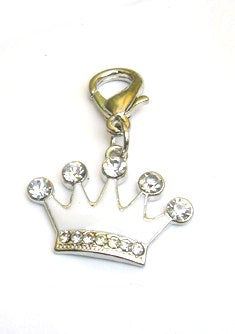 Angel Crystal Enamel Crown Charm