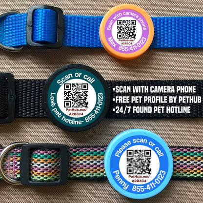 Wholesale pack of 20 QR Code Pet ID Tags with Free Pet Profile