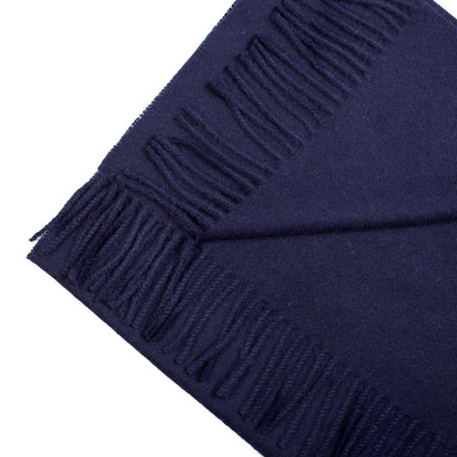 Navy blue alpaca wool scarf